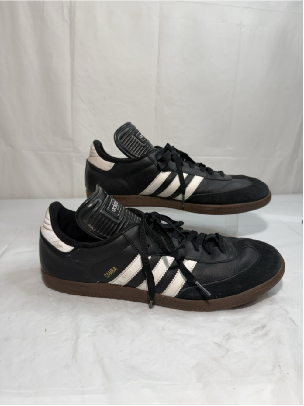 ADIDAS ORIGINAL SAMBA LEATHER BLACK 034563 SIZE 12.5